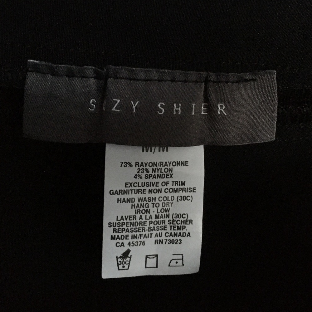Black Mini Pencil Skirt With Pleating - Picture 5 of 5
